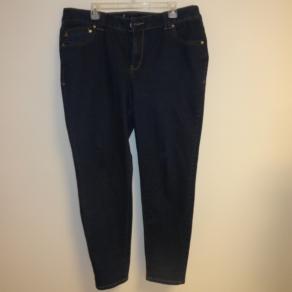 Lane Bryant Dark Blue Skinny Genius Fit Jeans